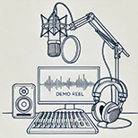 Voiceover studio illustration